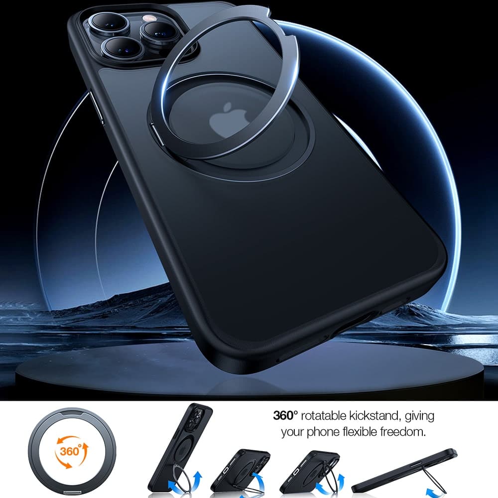Torras Ostand Pro Series - θήκη για Apple iPhone 15 Pro Max - Μαύρο 3