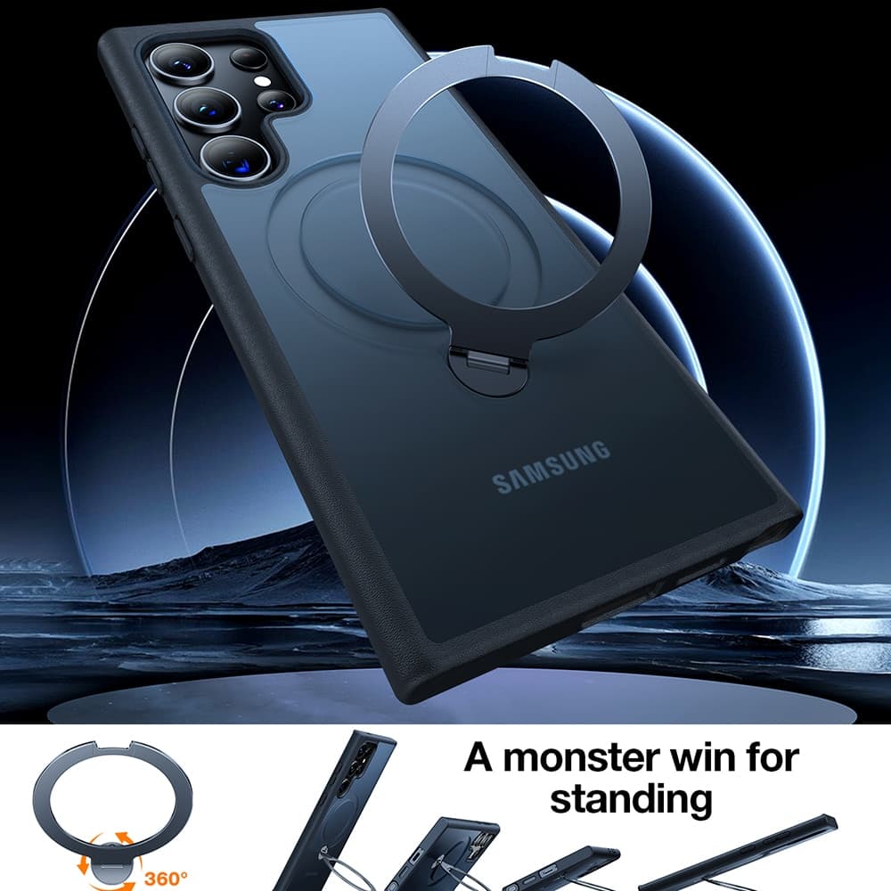 Torras Ostand Spin Series - θήκη για Samsung Galaxy S24 Ultra - Μαύρο 5
