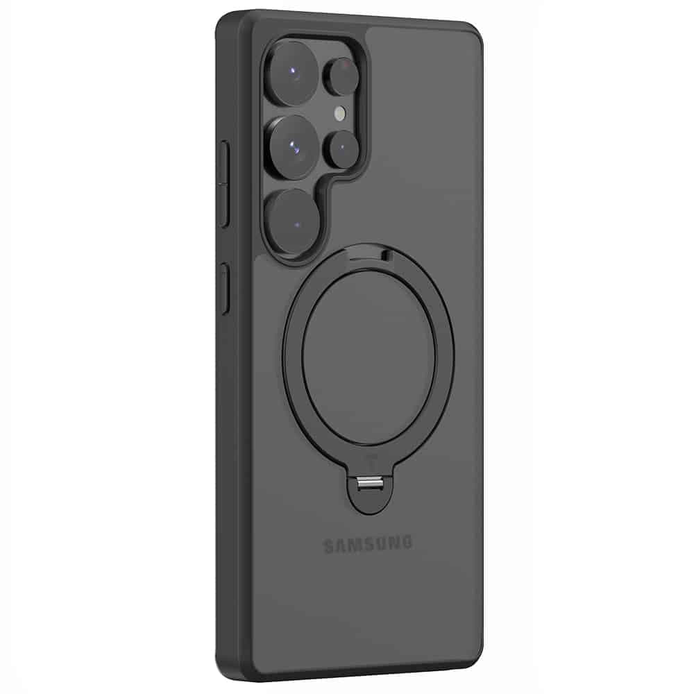 Torras Ostand Spin Series - θήκη για Samsung Galaxy S25 Ultra - Μαύρο