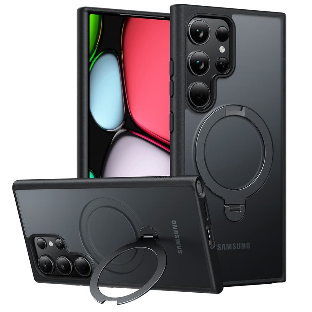 Torras Ostand Spin Series - θήκη για Samsung Galaxy S24 Ultra - Μαύρο
