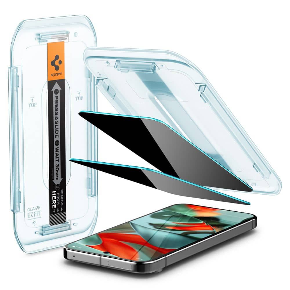 Spigen - Glas.tR EZ-FIT (2 pack) - Google Pixel 9 Pro XL - Privacy 7