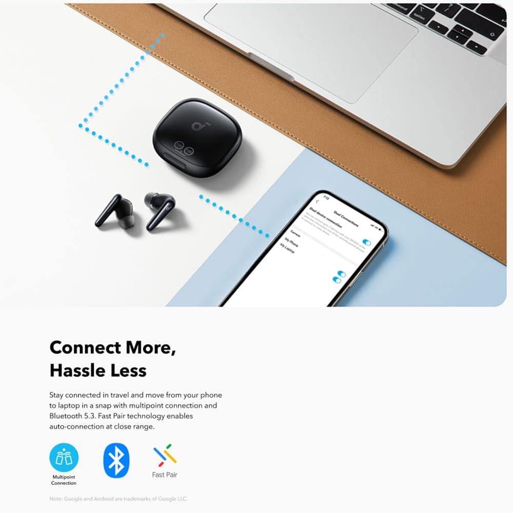 Anker - Ασύρματα Ακουστικά SoundCore Liberty 4 Pro NC (A3954GF1) - Bluetooth 5.3, ANC, Hi-Res Ήχος, LDAC, TWS - Γυαλιστερό Μαύρο 6
