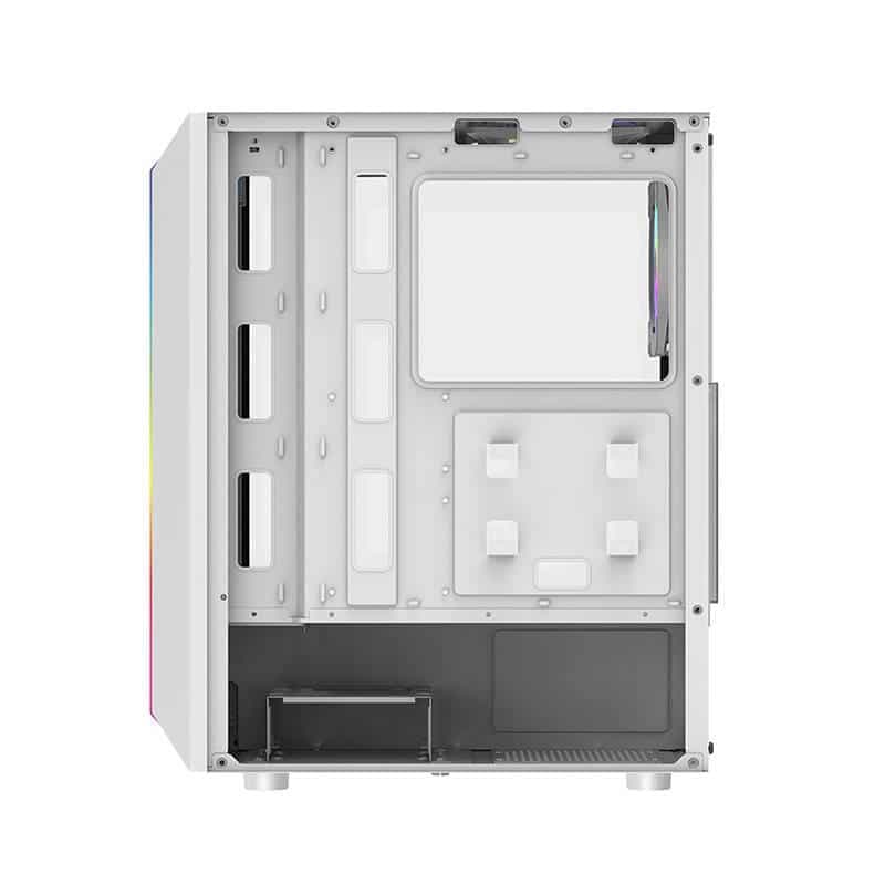 Darkflash DK151 LED θήκη υπολογιστή + 3 ανεμιστήρες RGB λευκή 5