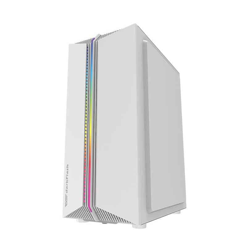 Darkflash DK151 LED θήκη υπολογιστή + 3 ανεμιστήρες RGB λευκή 4