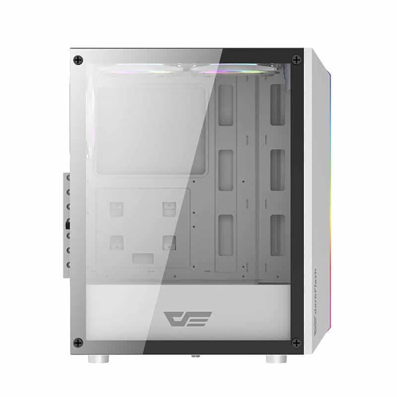 Darkflash DK151 LED θήκη υπολογιστή + 3 ανεμιστήρες RGB λευκή 6