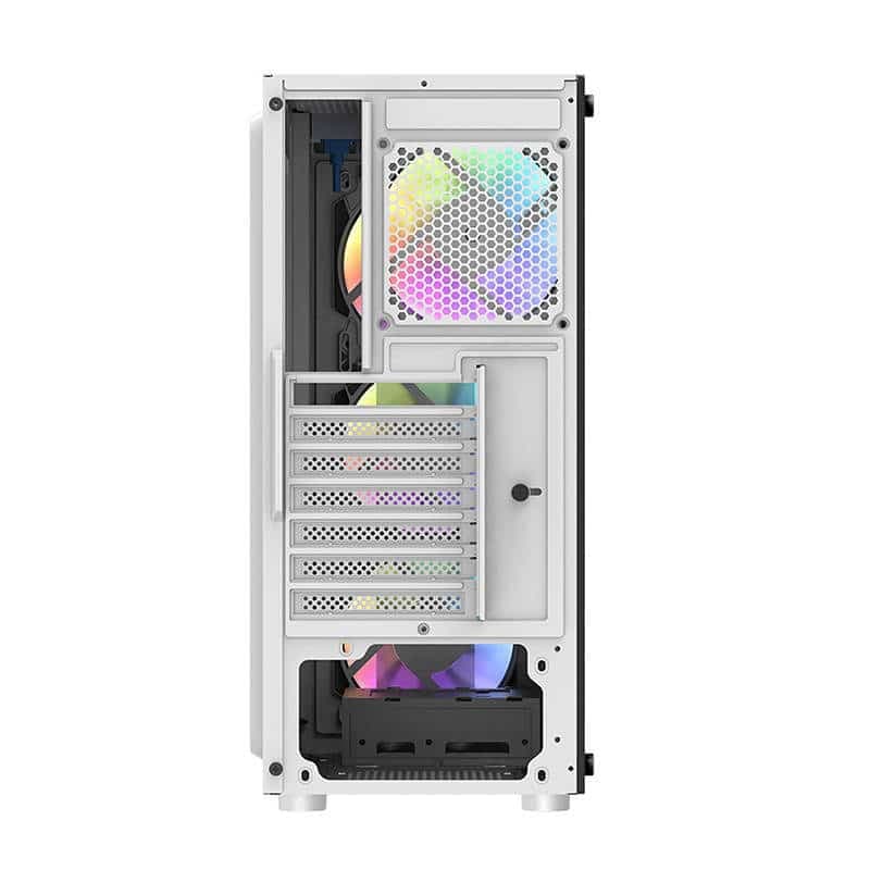 Darkflash DK151 LED θήκη υπολογιστή + 3 ανεμιστήρες RGB λευκή 7