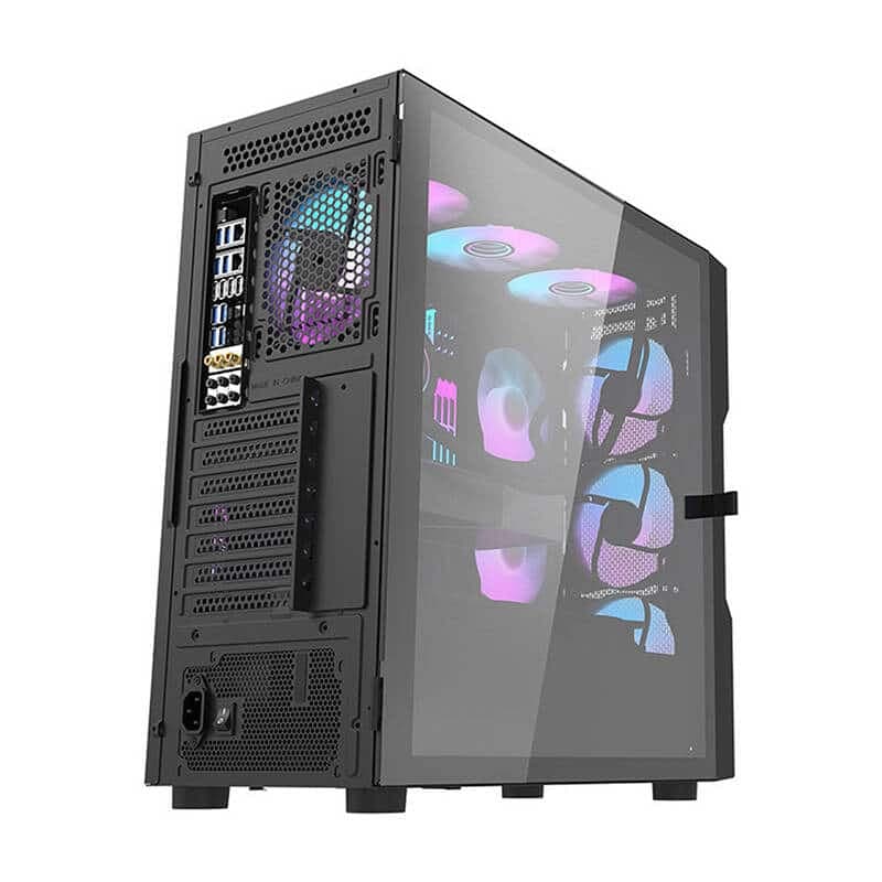 Darkflash DK431 Mesh θήκη υπολογιστή + 4 ανεμιστήρες ARGB μαύρη 5
