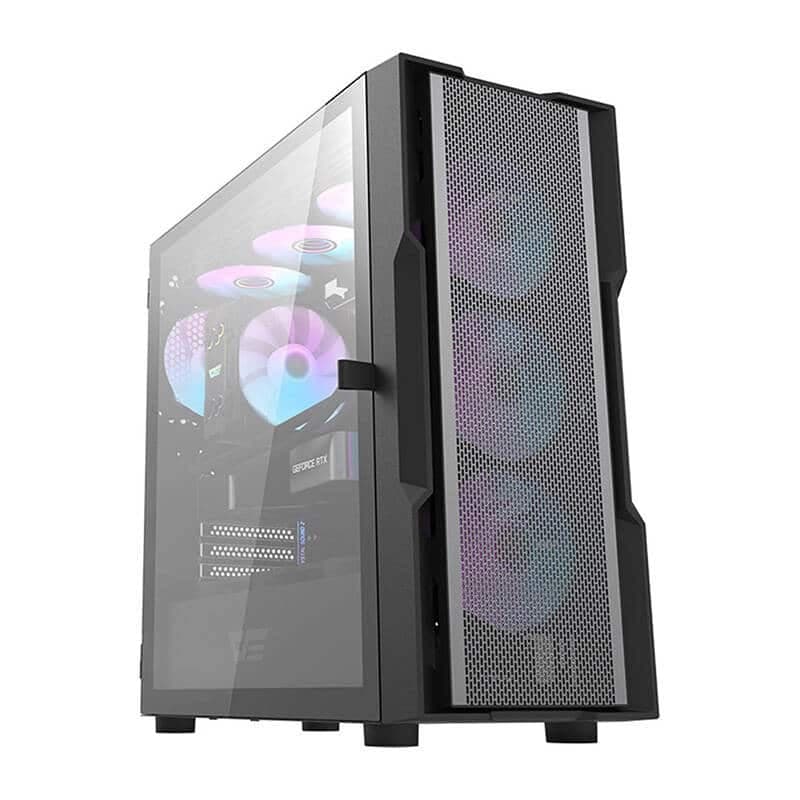 Darkflash DK431 Mesh θήκη υπολογιστή + 4 ανεμιστήρες ARGB μαύρη