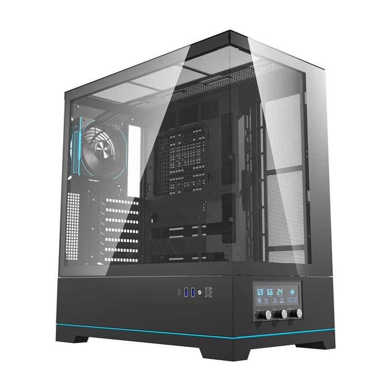 Darkflash DY451 PRO κουτί υπολογιστή + 1 ανεμιστήρας μαύρο