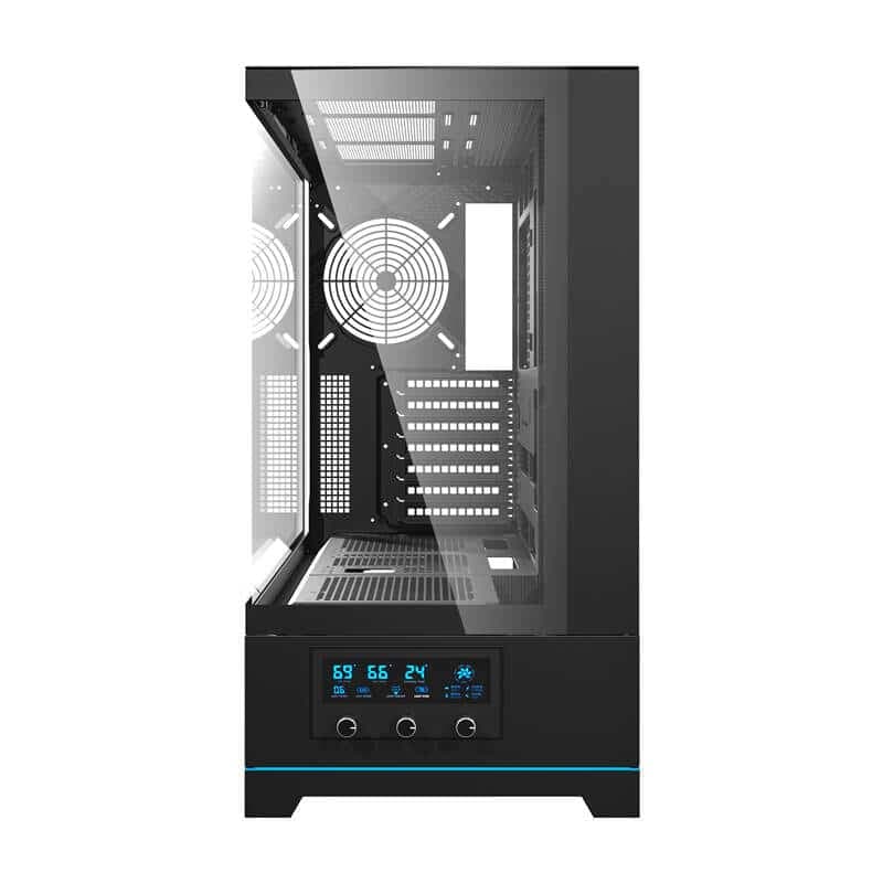 Darkflash DY451 κουτί υπολογιστή χωρίς ανεμιστήρες μαύρο 2