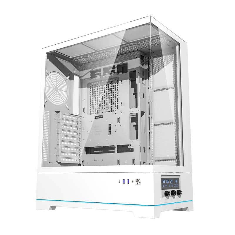 Darkflash DY451L θήκη υπολογιστή χωρίς ανεμιστήρες λευκό 7