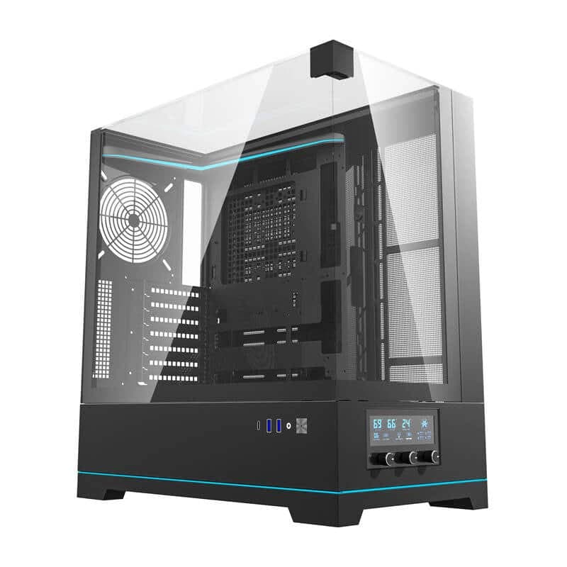 Darkflash DY450 θήκη υπολογιστή χωρίς ανεμιστήρες μαύρο