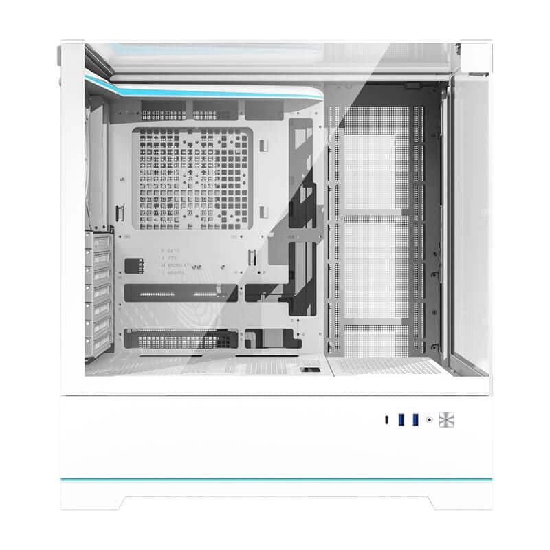 Darkflash DY450 θήκη υπολογιστή χωρίς ανεμιστήρες λευκό 2