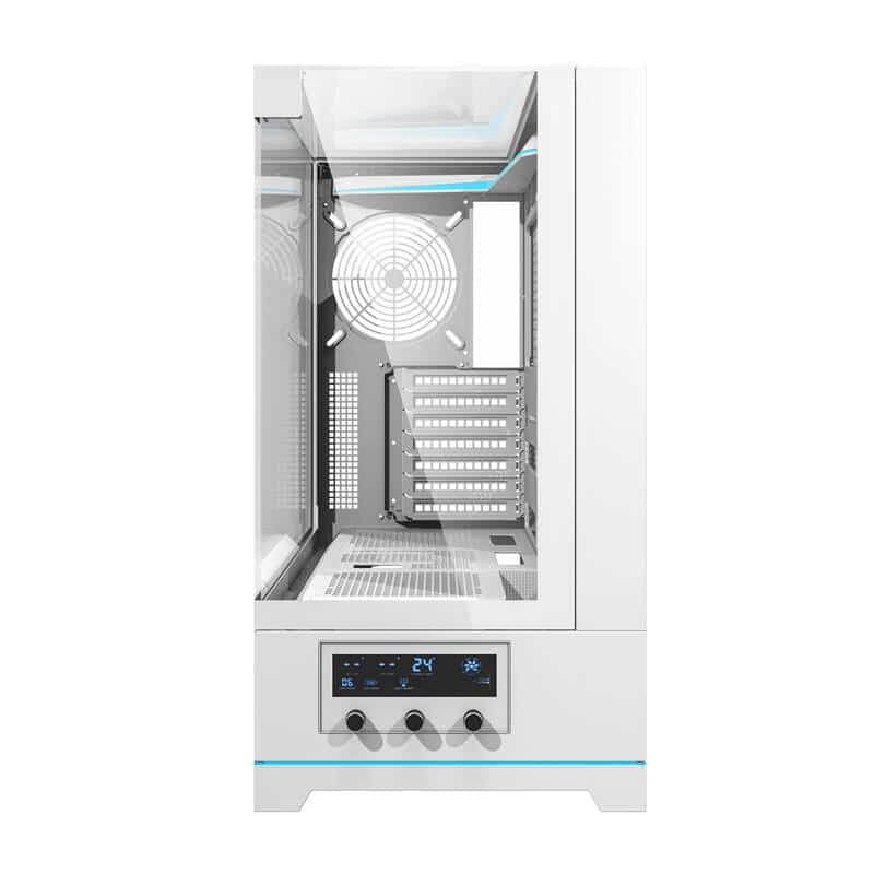 Darkflash DY450 θήκη υπολογιστή χωρίς ανεμιστήρες λευκό 5