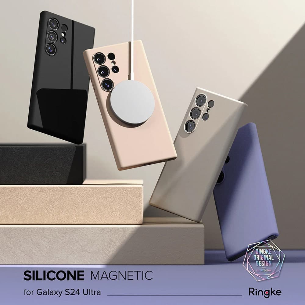 Ringke Silicone Magnetic MagSafe - θήκη για Samsung Galaxy S24 Ultra - Ροζ 6