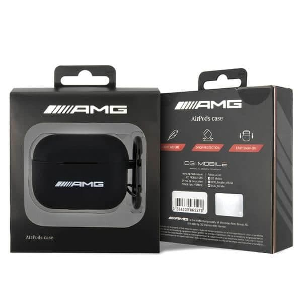 AMG AMAP2RBK AirPods Pro 2 (2022/2023) cover Σιλικόνη Λευκό Λογότυπο Μαύρο 4