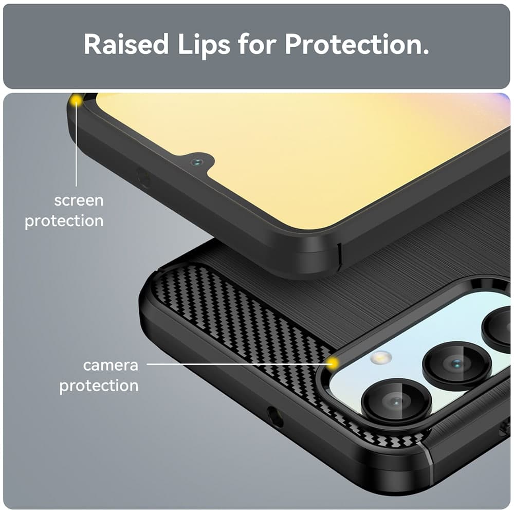 Techsuit Carbon Silicone - θήκη για Samsung Galaxy A16 - Μαύρο 4