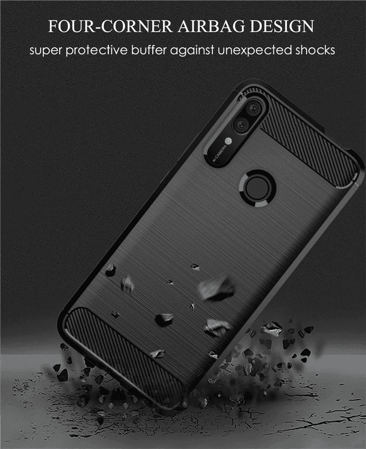 Techsuit Carbon Silicone - θήκη για Huawei P Smart Z - Μαύρο 2