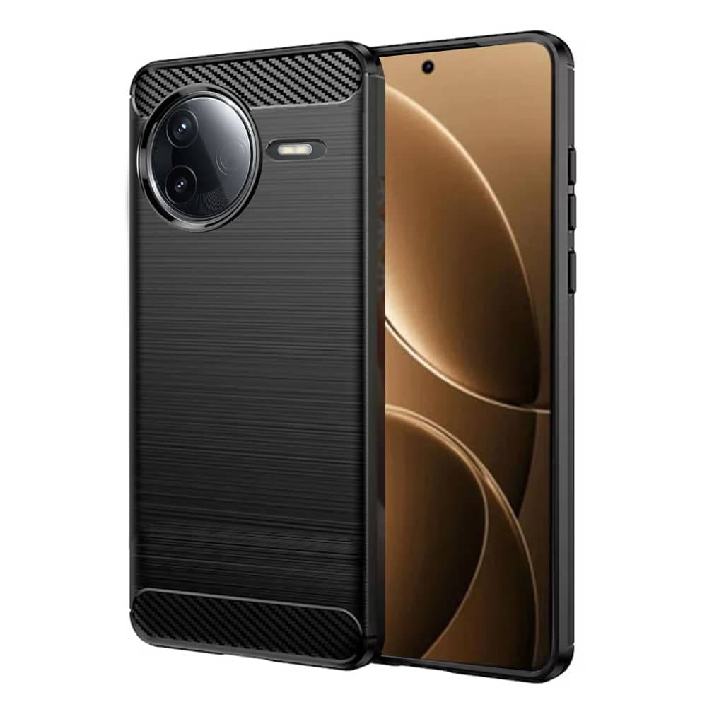 Techsuit Carbon Silicone - θήκη για Xiaomi Poco F7 Pro - Μαύρο