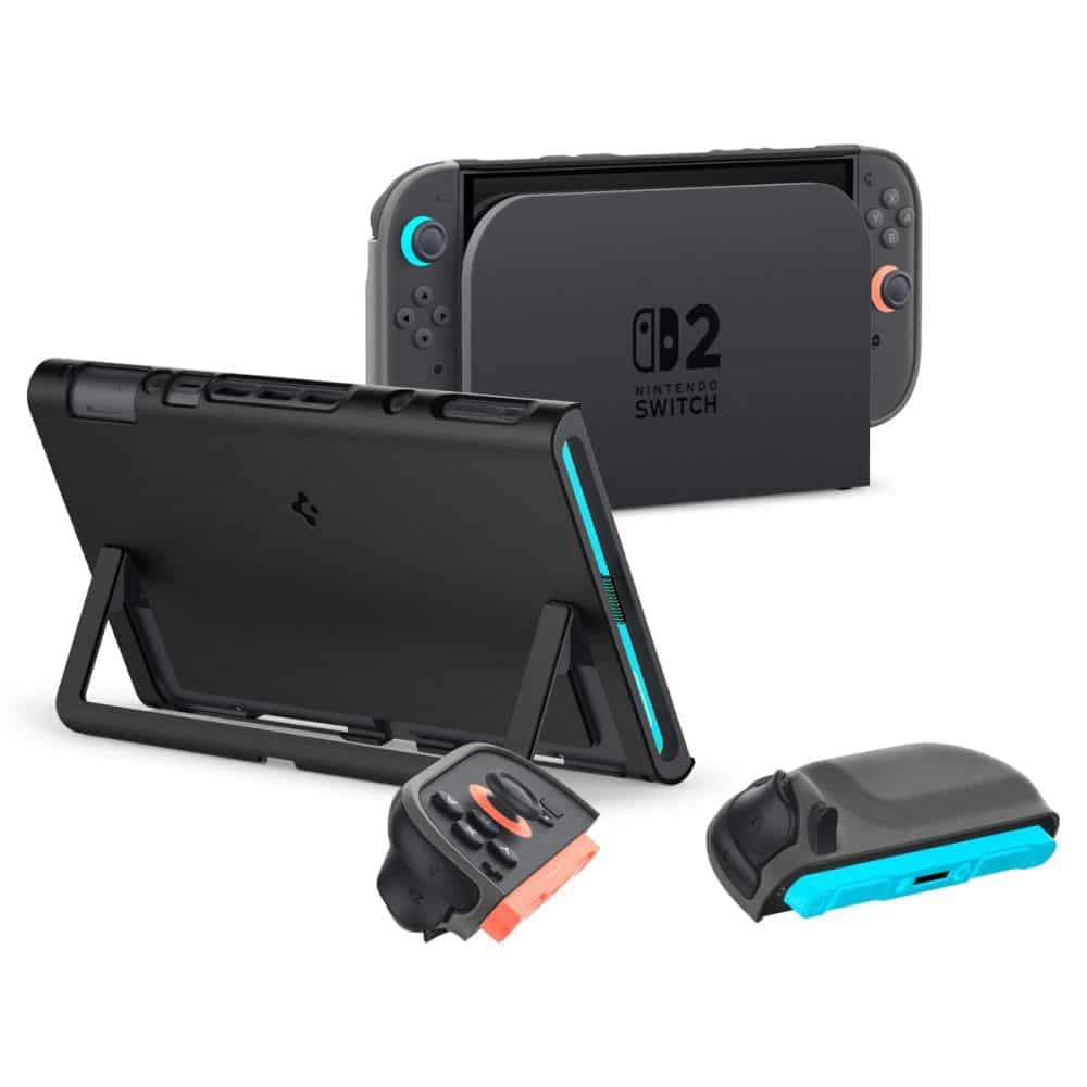 Spigen - Προστατευτική Θήκη Nano Pop - για Nintendo Switch 2, Λεπτή, με Βάση Στήριξης - Μαύρο Σουσάμι 2
