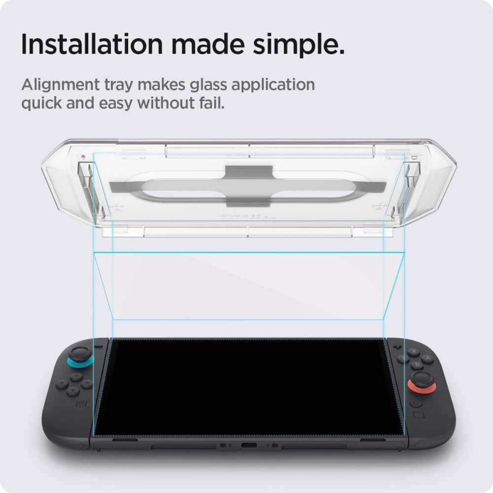 Spigen - Προστατευτικό Οθόνης Glas.tR EZ-FIT (2 τεμάχια) - για Nintendo Switch 2 - Διάφανο 10