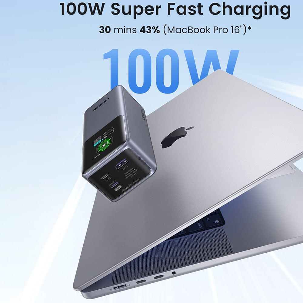 Ugreen - Power Bank PB721 (35524B) - με Ψηφιακή Οθόνη, Γρήγορη Φόρτιση, 20000mAh, USB, 2x Type-C, 130W, QC, PD, 5V/3A - Γκρι 8