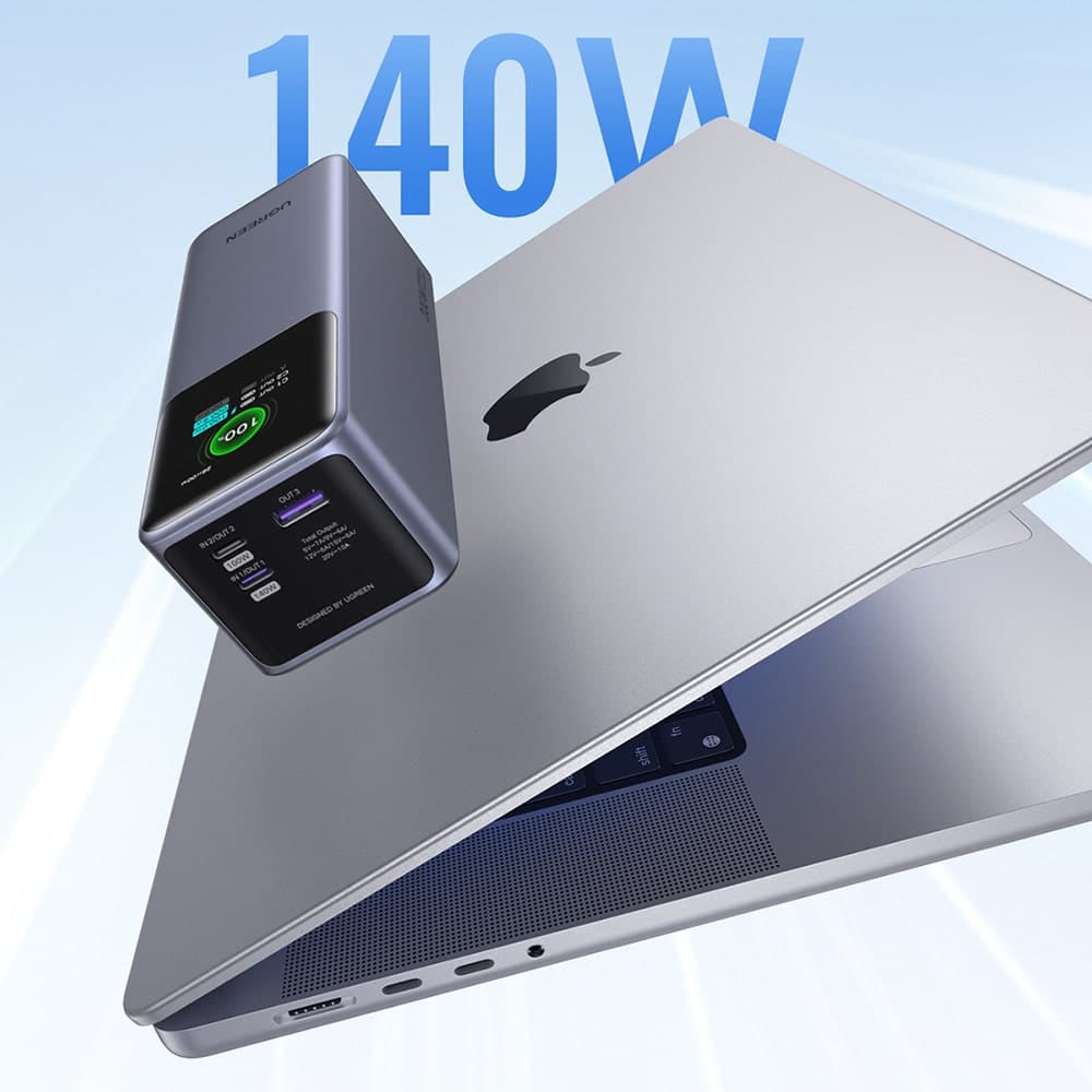 Ugreen - Power Bank PB722 (35525B) - Γρήγορη Φόρτιση, Ψηφιακή Οθόνη, 20000mAh, USB, 2x Type-C, 200W, QC, PD, 5V/3A - Γκρι 9