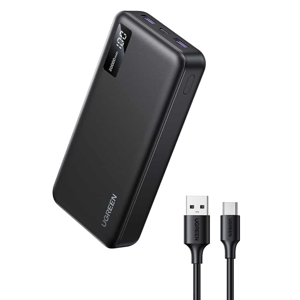 Ugreen - Power Bank PB312 (25683) - Γρήγορη Φόρτιση, Ψηφιακή Οθόνη, 20000mAh, 2x USB, 2x Type-C, 22.5W, PD3.0, 5V/3A - Μαύρο 3