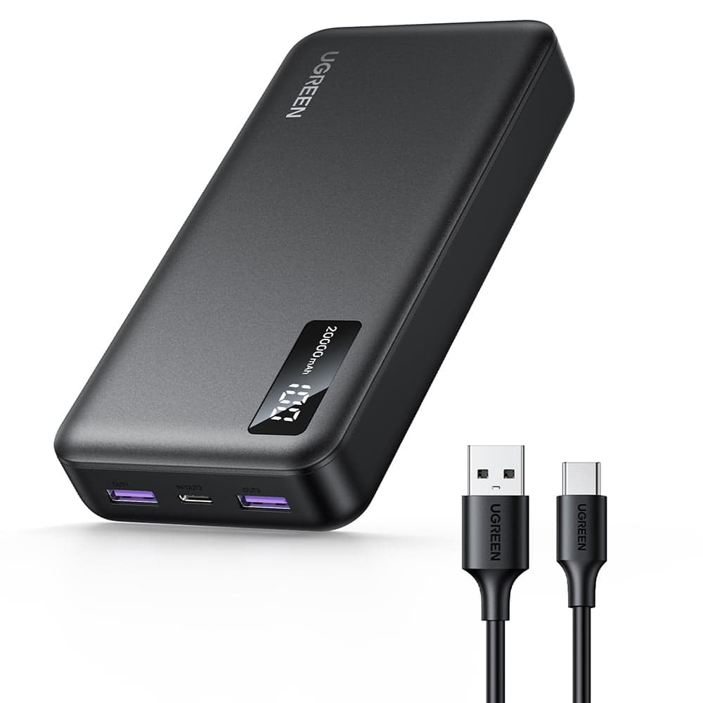 Ugreen - Power Bank PB312 (25683) - Γρήγορη Φόρτιση, Ψηφιακή Οθόνη, 20000mAh, 2x USB, 2x Type-C, 22.5W, PD3.0, 5V/3A - Μαύρο 2