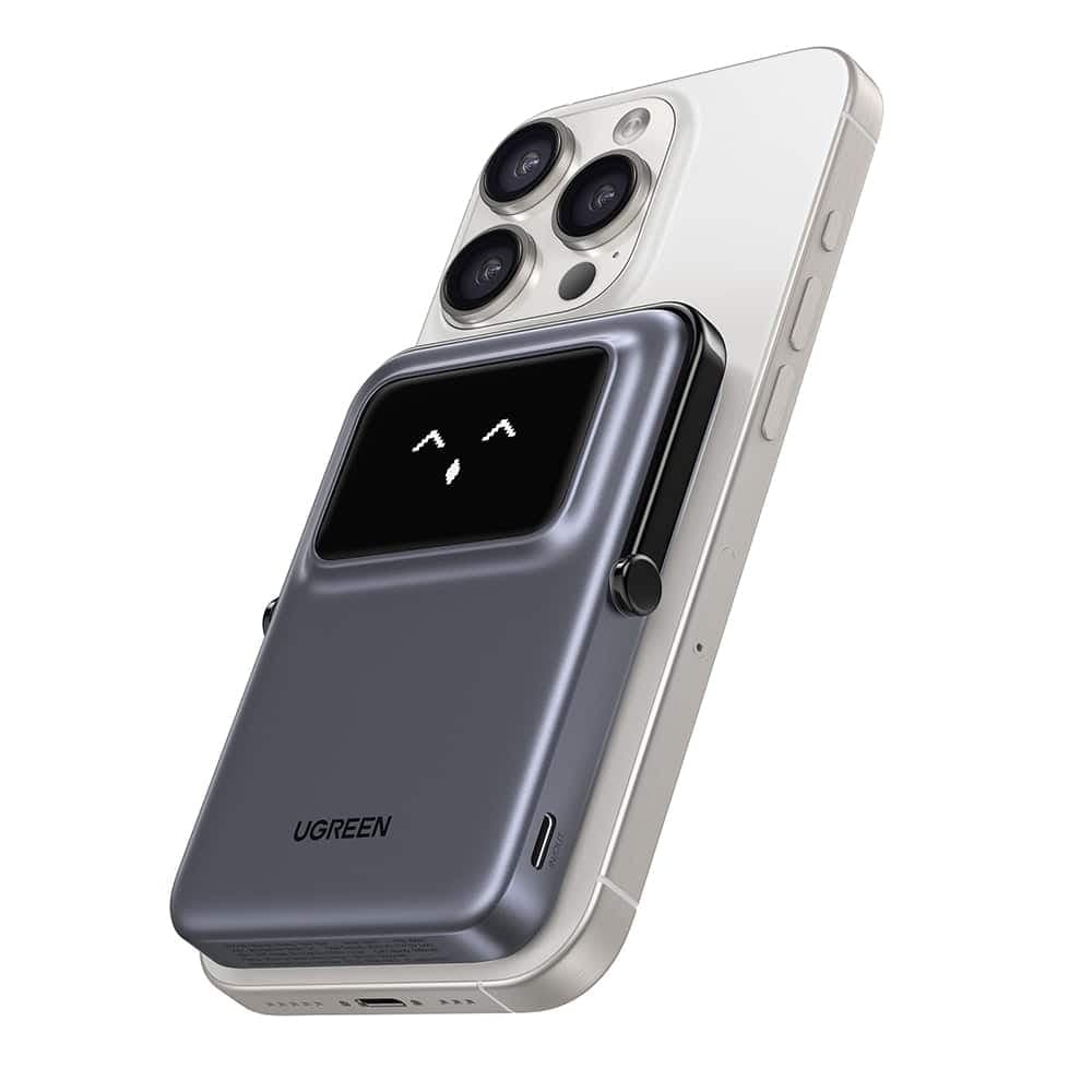 Ugreen - Power Bank PB571 (35605B) - με Ψηφιακή Οθόνη, Γρήγορη Φόρτιση, Μαγνητικό, Ασύρματο, 5000mAh, USB-C, 18W, 5V/3A - Γκρι 3