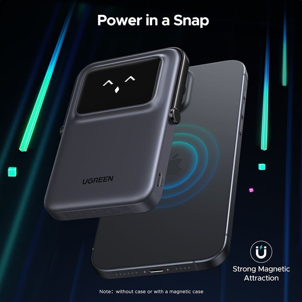 Ugreen - Power Bank PB571 (35605B) - με Ψηφιακή Οθόνη, Γρήγορη Φόρτιση, Μαγνητικό, Ασύρματο, 5000mAh, USB-C, 18W, 5V/3A - Γκρι 9