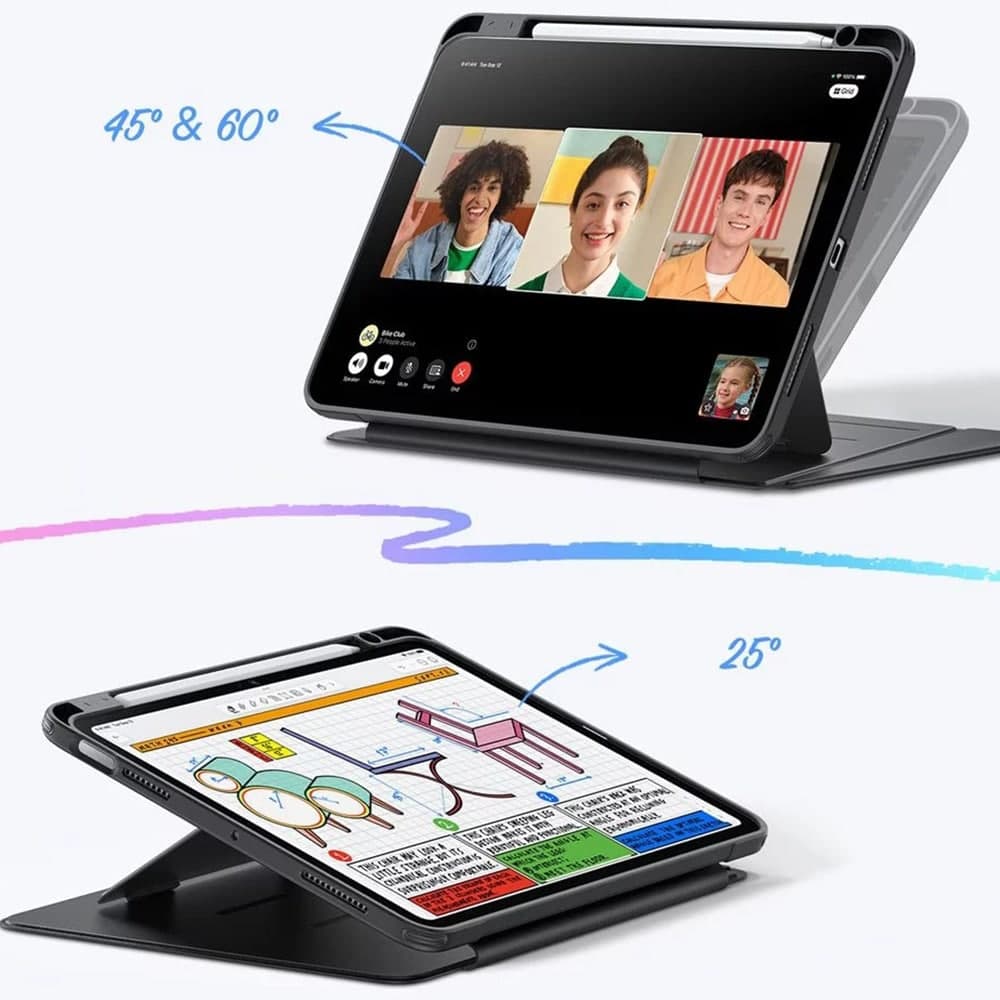 ESR - Flip Hybrid (με Θήκη για Μολύβι) - iPad 10 (2022) 10.9 / 11 (2025) - Μαύρο 6