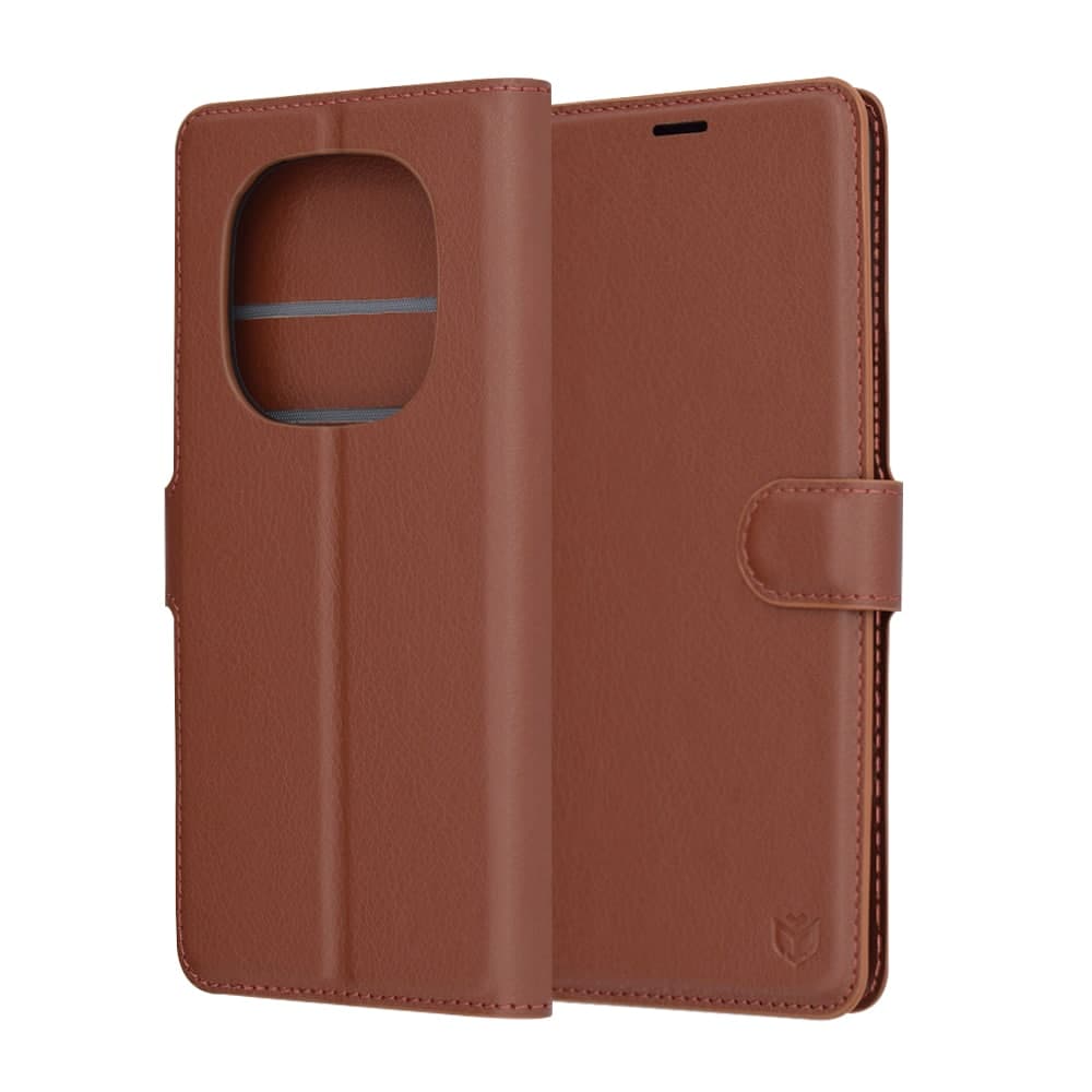 Techsuit Leather Folio - θήκη για Xiaomi Redmi Note 14 Pro 4G - Καφέ 6