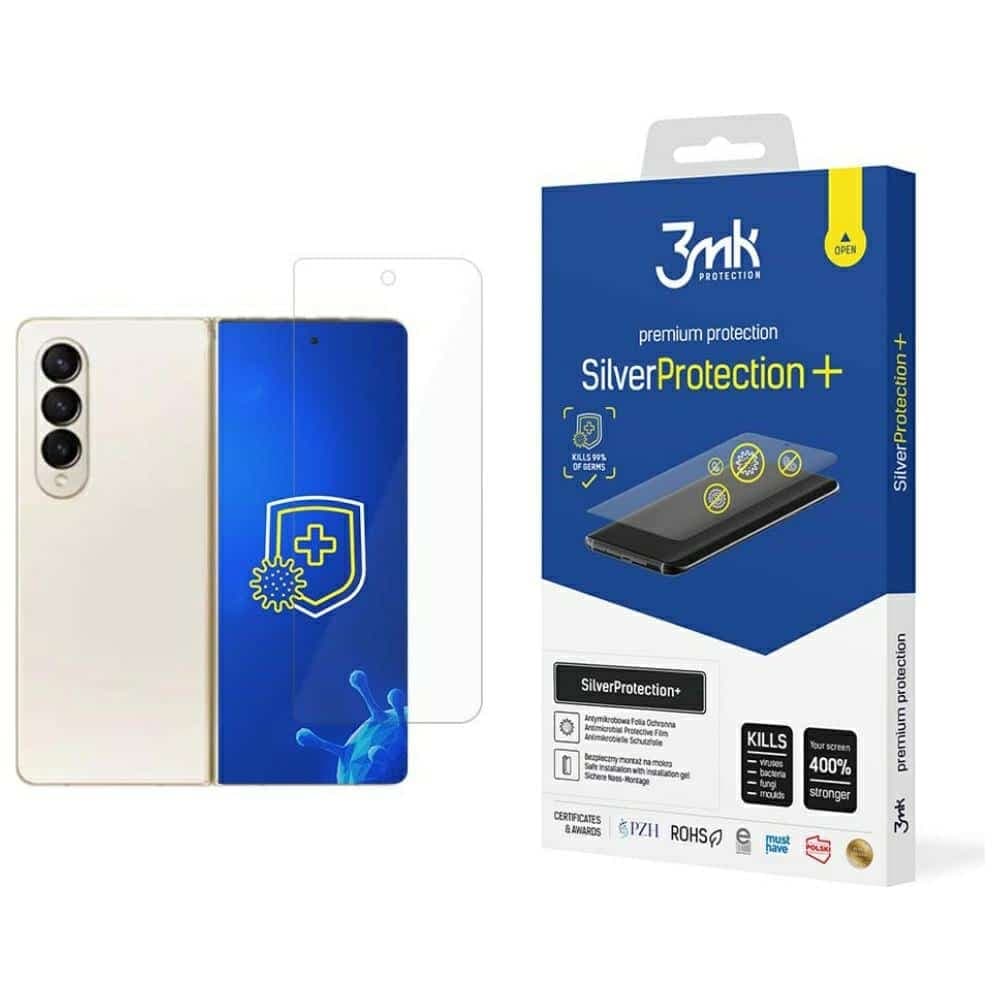3MK Silver Protect+ Sam F936 Z Fold 4 Αντιμικροβιακή Μεμβράνη Εφαρμοζόμενη με Υγρή Μέθοδο - Μπροστινή