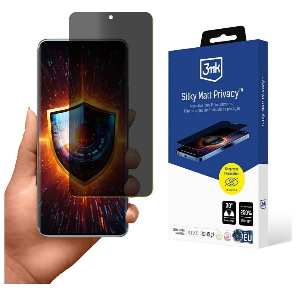 Μεμβράνη prywatyzująca 3MK Silky Matt Privacy do Xiaomi Redmi Note 14 Pro 5G μαύρο