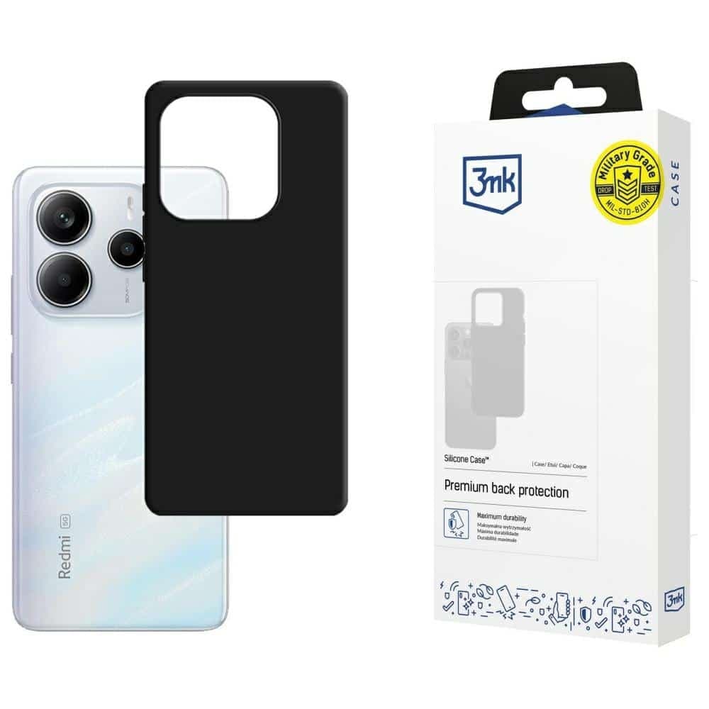 3MK Silicone Case - θήκη για Xiaomi Redmi Note 14 5G - Μαύρο