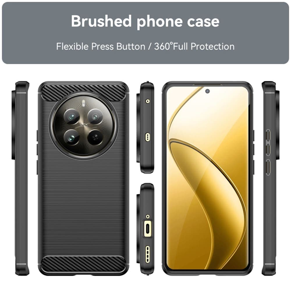 Techsuit Carbon Silicone - Realme 12 Pro / Pro+ - Μαύρο 3