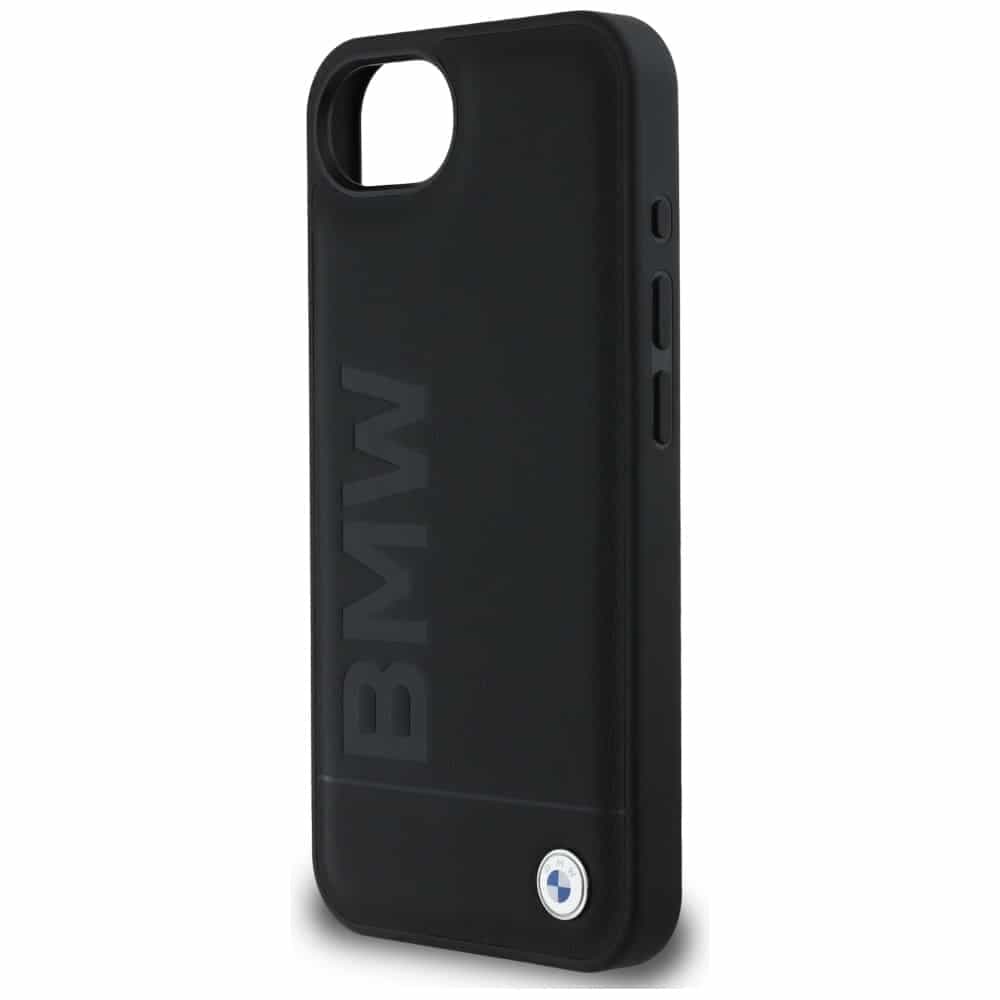 BMW Leather Hot Stamp - θήκη για Apple iPhone 16e - Μαύρο 6