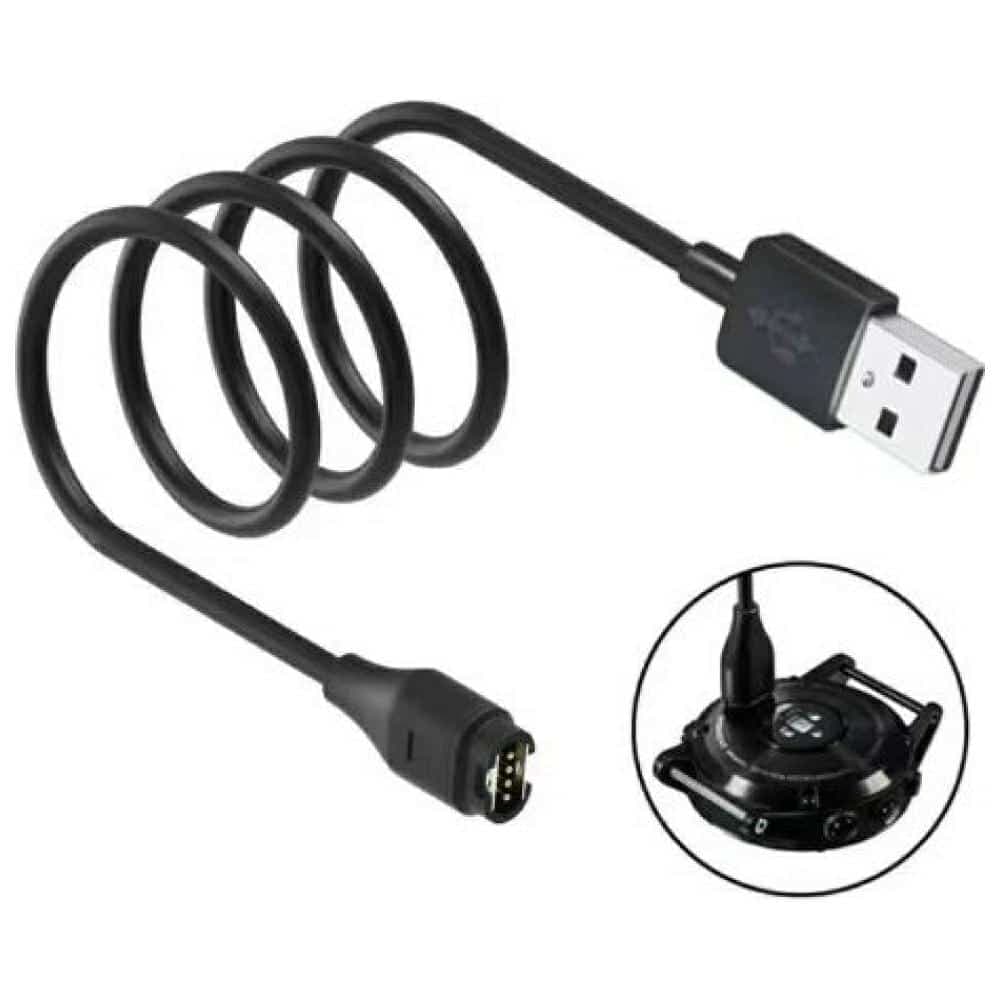Καλώδιο USB-A Beline για Φόρτιση Ρολογιών Garmin 1m μαύρο