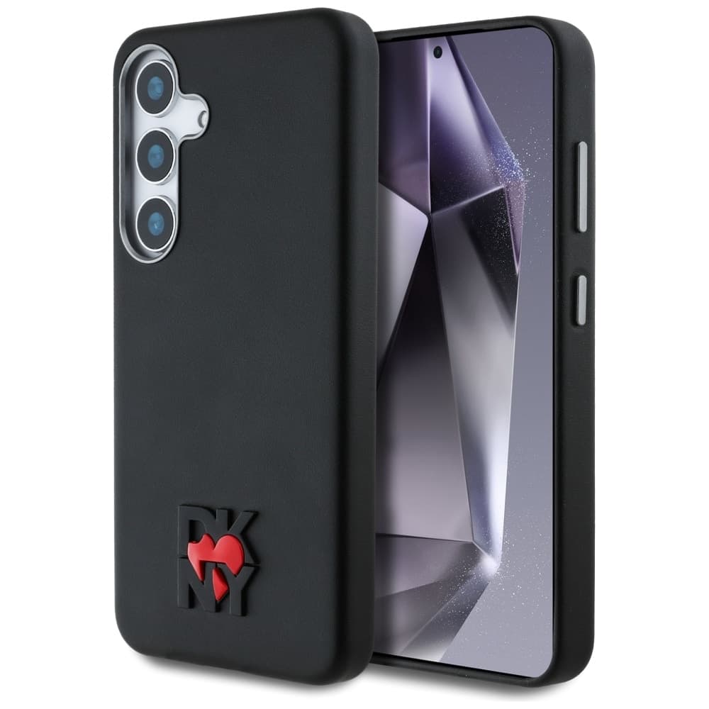 DKNY Leather Heart of NY Case - θήκη για Samsung Galaxy S25 - Μαύρο