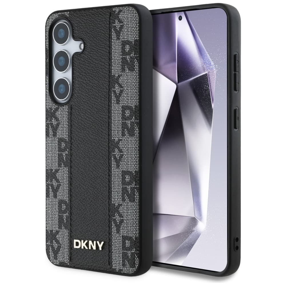 DKNY Checkered Pattern Magsafe - θήκη για Samsung Galaxy S25 - Μαύρο