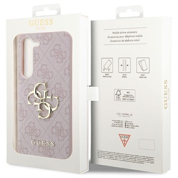 Guess Big Metal Logo - θήκη για Samsung Galaxy S23 - Ροζ 8