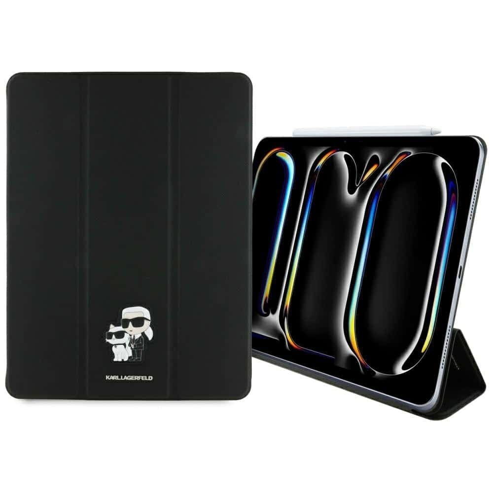 Karl Lagerfeld KLFC13PM24SAKCK iPad Pro  13" 2024 Book Cover μαύρο/black Saffiano Magnetic Karl &Choupette