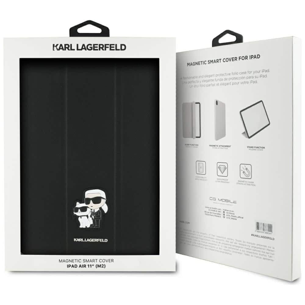 Karl Lagerfeld KLFC11RM24SAKCK iPad Air 11" 2024 Book Cover black Saffiano Magnetic Karl &Choupette 8