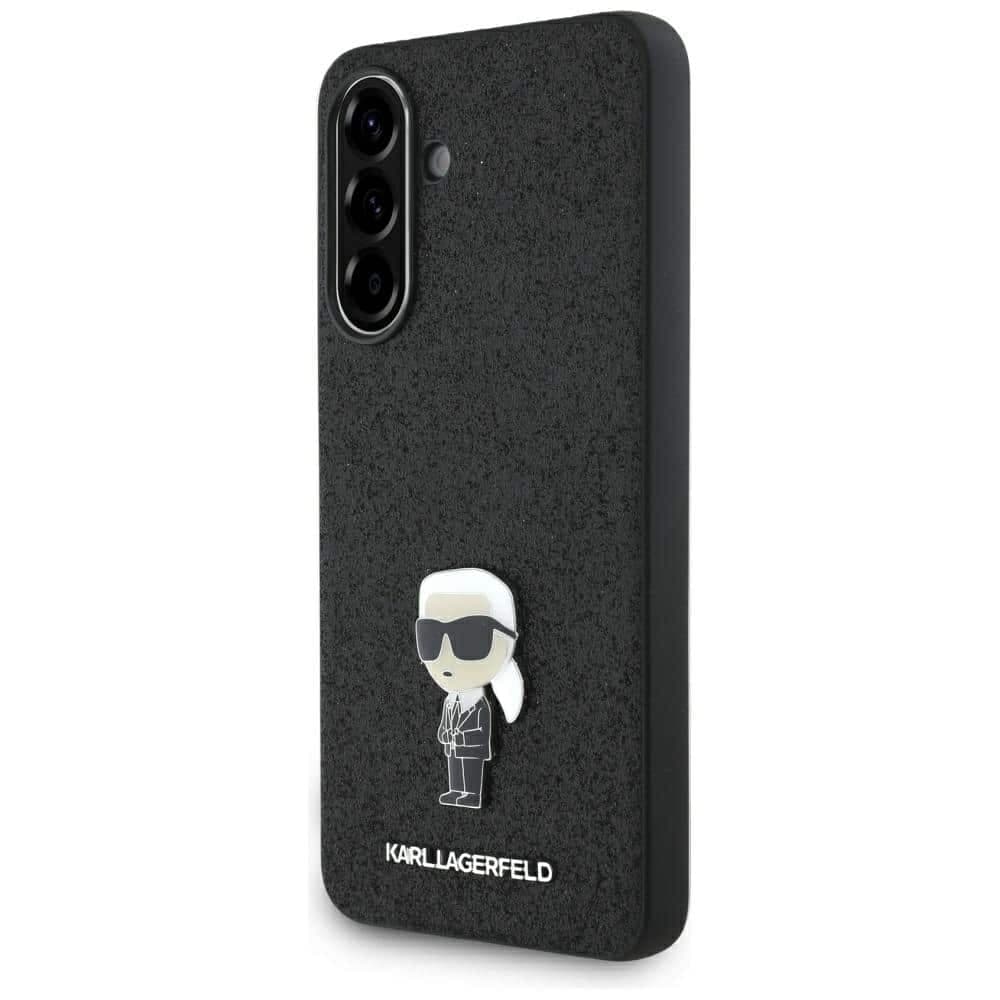 Karl Lagerfeld Fixed Glitter Ikonik Logo Metal Pin - θήκη για Samsung Galaxy A36 - Μαύρο