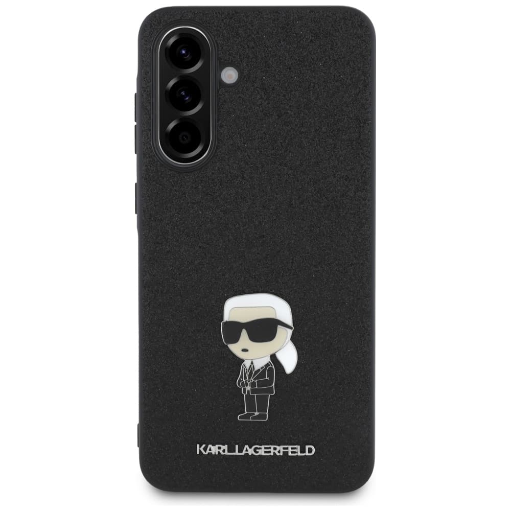 Karl Lagerfeld Fixed Glitter Ikonik Logo Metal Pin - θήκη για Samsung Galaxy A56 - Μαύρο 2