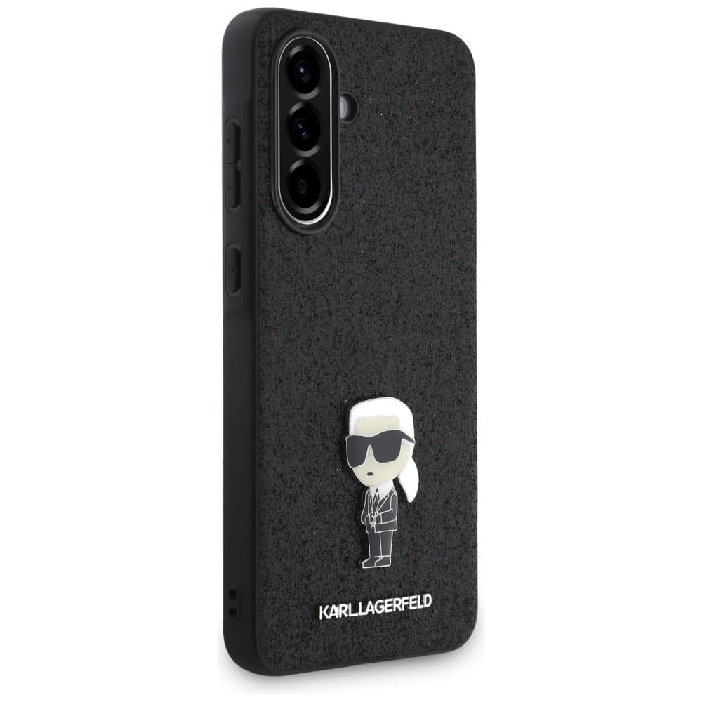 Karl Lagerfeld Fixed Glitter Ikonik Logo Metal Pin - θήκη για Samsung Galaxy A56 - Μαύρο 3