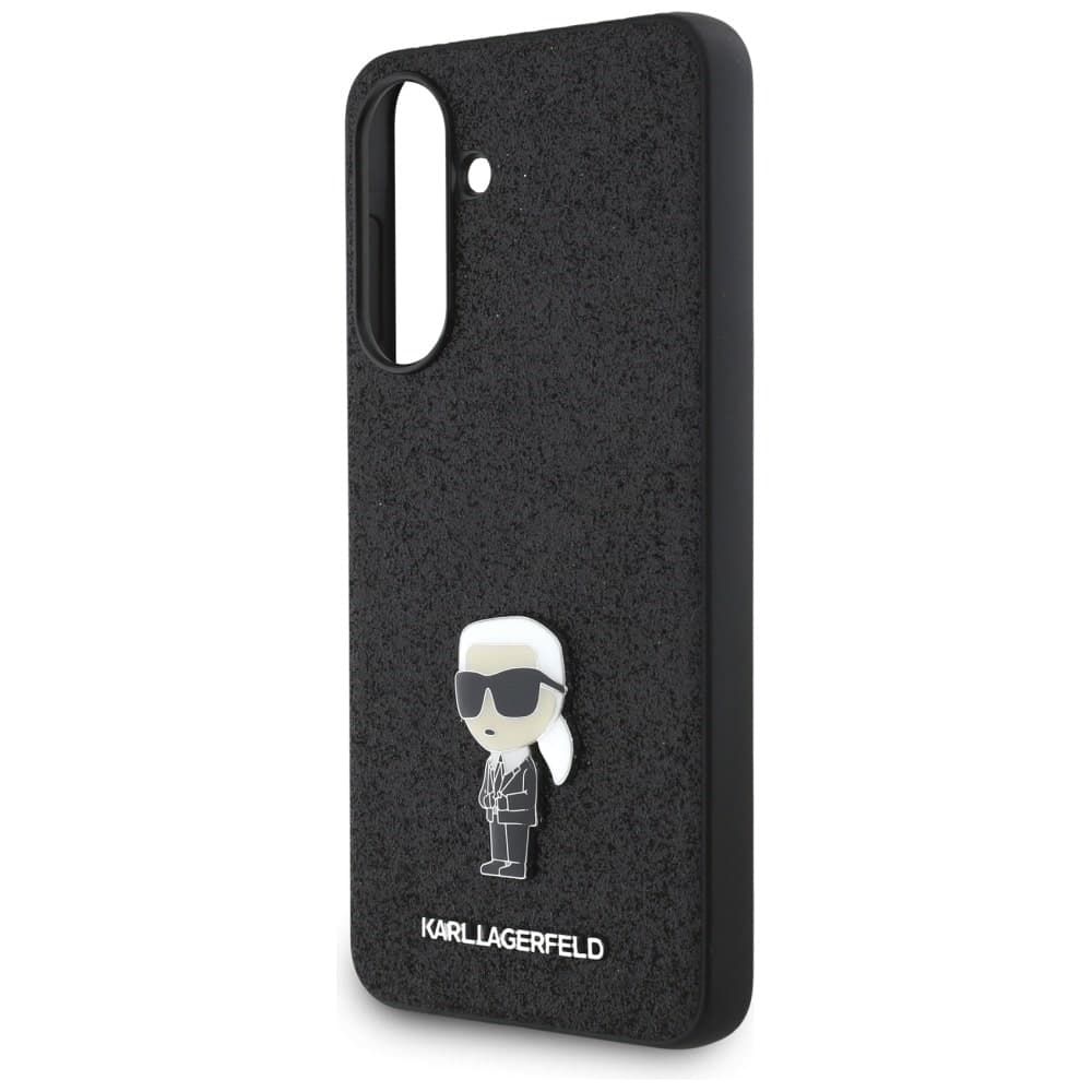 Karl Lagerfeld Fixed Glitter Ikonik Logo Metal Pin - θήκη για Samsung Galaxy A56 - Μαύρο 5