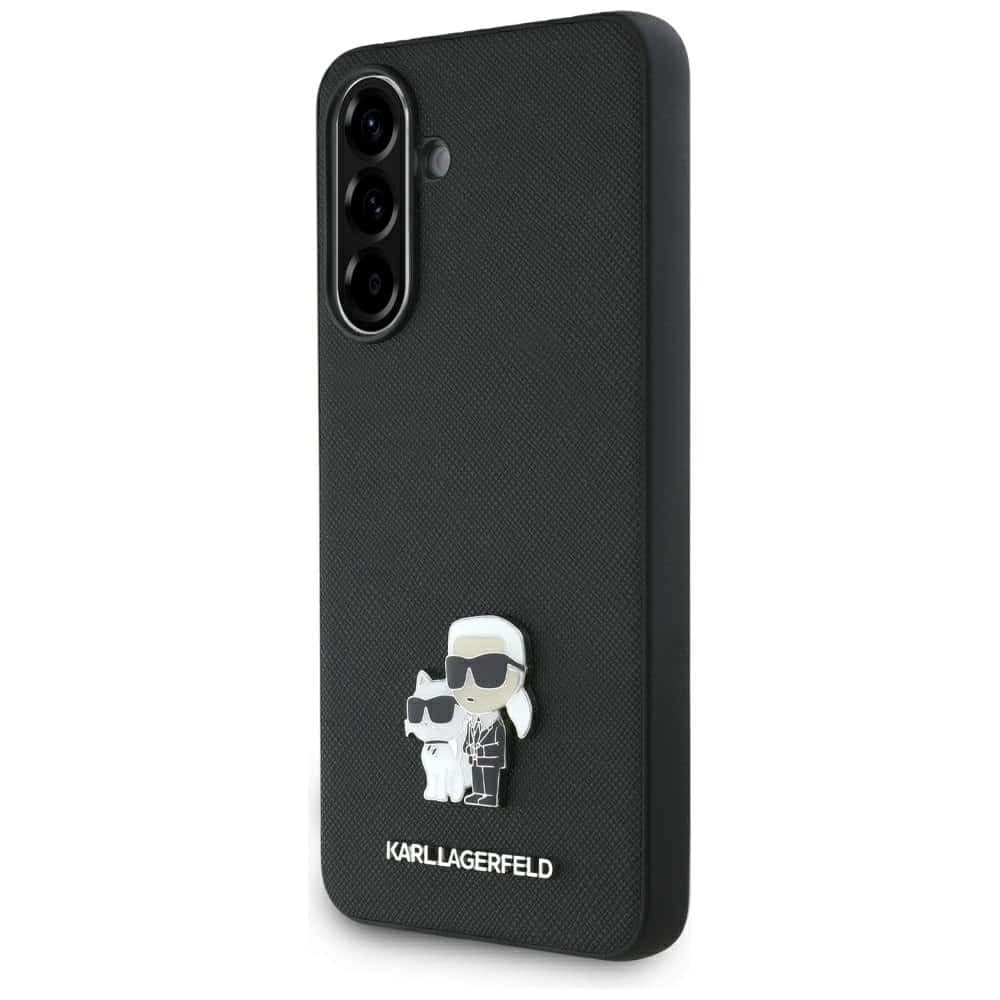 Karl Lagerfeld Saffiano με K&C Μεταλλικό Λογότυπο - θήκη για Samsung Galaxy A56 - Μαύρο