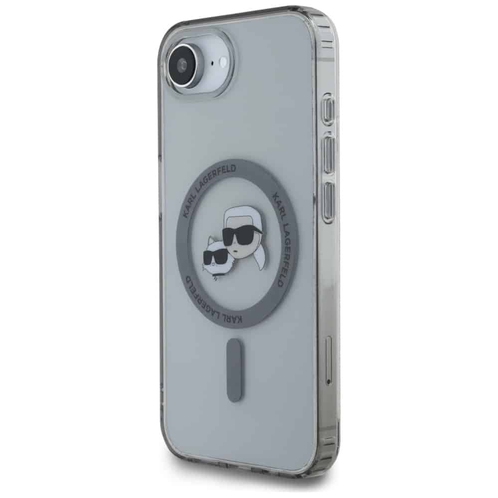 Karl Lagerfeld IML Metal Karl & Choupette Heads MagSafe - θήκη για Apple iPhone 16e - Μαύρο 2